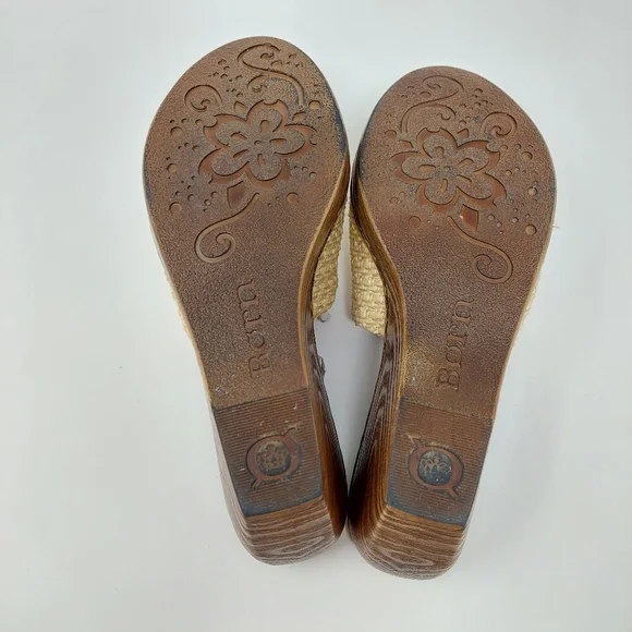 Born Tan and Brown Woven Wedges - Picture 6 of 13